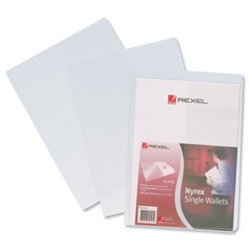 Rexel Nyrex Wallets A4 Clear [Pack 25]